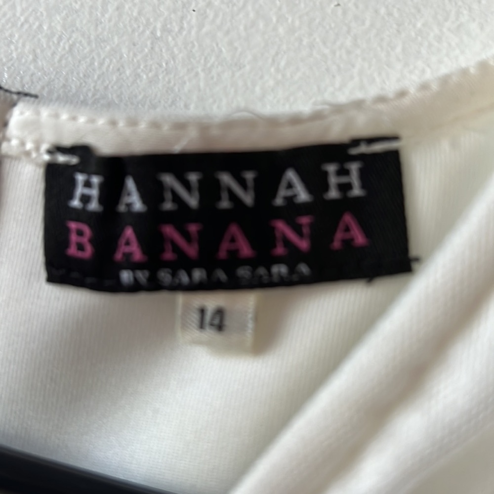 Hannah Banana 3D pink flowers formal dress size 14 black white wedding party - Picture 2 of 7
